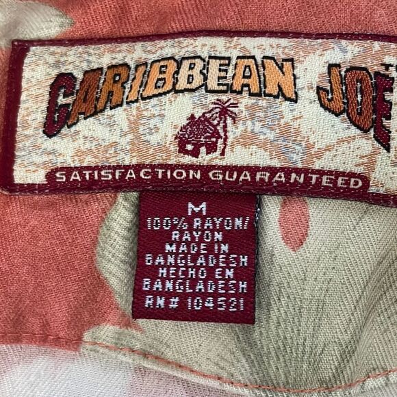 Caribbean Joe Vintage 90's Tropical Print Button Front Sleeveless Top M - Picture 7 of 7